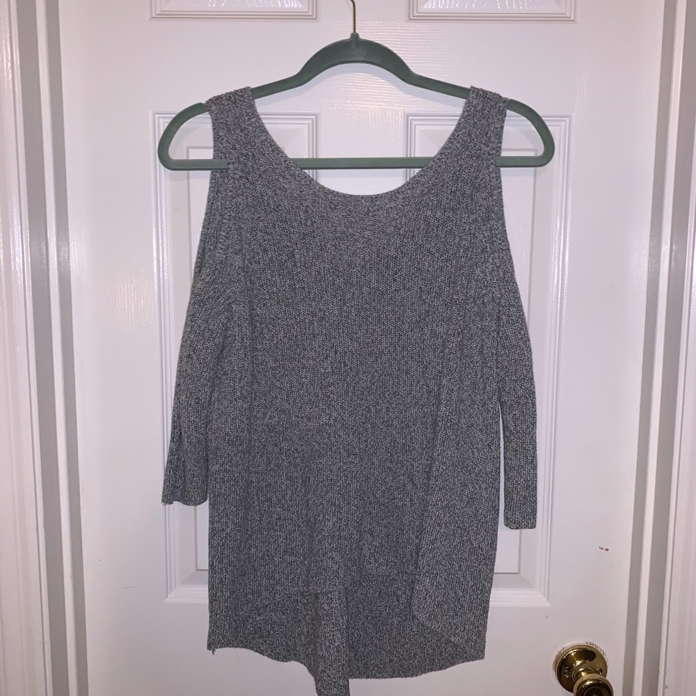 Cold shoulder sweater